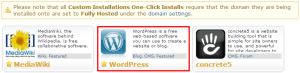 One-click Install for WordPress on Dreamhost